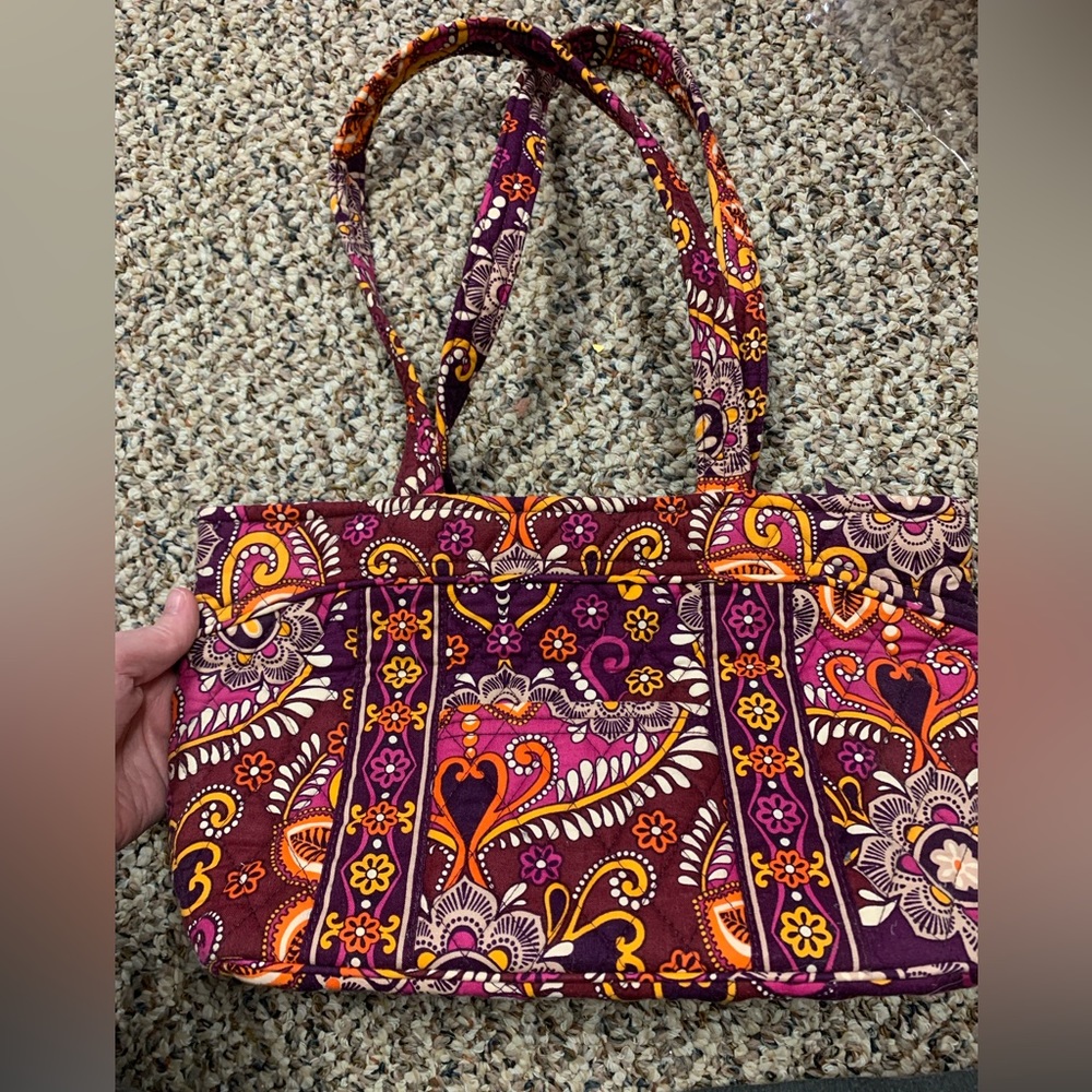 vera bradley safari sunset small tote purse